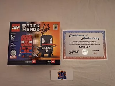 LEGO (Stan Lee Signed) #41497 Brickheadz 2017 Spider-Man  Venom SDCC EXCLUSIVE   • $16000