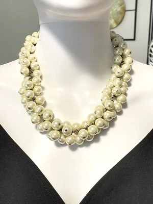 $13.60 • Buy J. Crew Cluster Faux Pearl Necklace