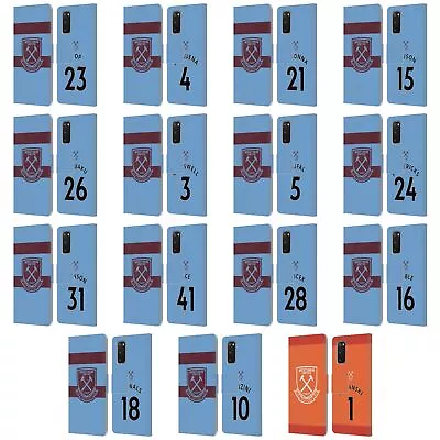 West Ham United Fc 2020/21 Players Away Kit Leather Book Case For Samsung 1 • £19.95