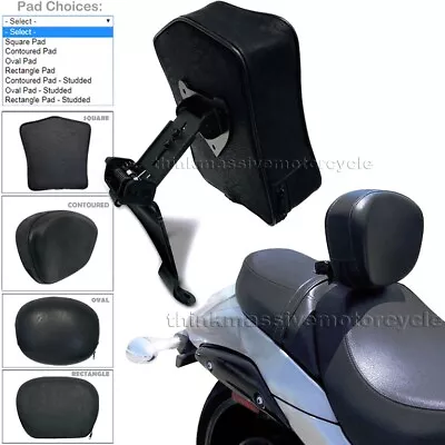 $143 • Buy Fully Adjustable Driver Backrest Back Rest Pad Set 2006-up Suzuki Boulevard M109