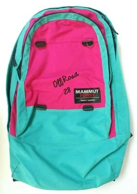$39.99 • Buy Mammut Furst Swiss All Road 28 Zip Rucksack Nylon Black Red/Aqua Backpack Bag