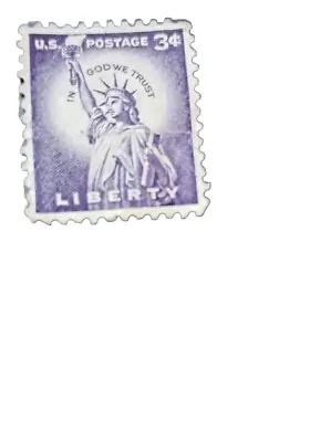 3 Cent Liberty Us Postage Stamp Purple Lady Statue Of Liberty • $100