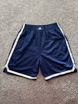 Vintage Mens Sz Medium￼ Adidas Nylon Shorts Blue White Basketball￼ Soccer • $19.93