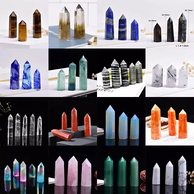$8.79 • Buy 3~10cm Natural Crystal Quartz Point Healing Obelisk Wand Rock Healing Stone