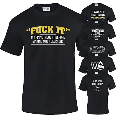 £10.45 • Buy Mens Funny Sarcastic T-Shirt Humor Sarcasm Quote Novelty Joke Black Tee Top Gift