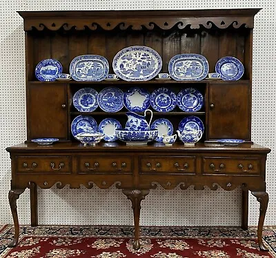 Antique Large Welsh Oak Cupboard Dresser Sideboard Buffet Four Drawer C 1920 • $4800