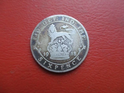 £2.50 • Buy 1918 Sixpence - 0.925 Sterling Silver - George V                   (ref  161)