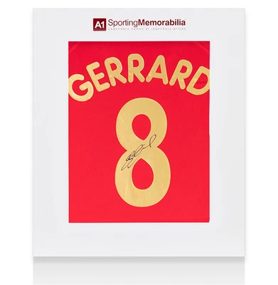 £230.99 • Buy Steven Gerrard Signed Liverpool Shirt - 2005-2006, Gold Number 8 - Gift Box