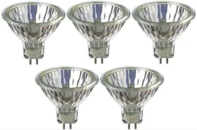 5 X Philips Halogen Spot Light Bulbs 50W 12V MR16 GU5.3 36D 4000Hrs Dimmable • £14.49