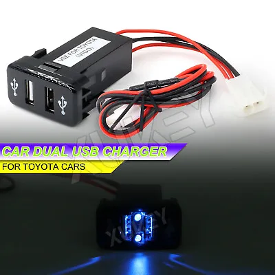 Car Charger Socket Dual 2 USB Port Charging Power Adapter Outlet  For Toyota • $13.15