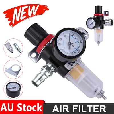 1/4  Air Pressure Regulator Compressor Moisture Trap Filter Oil Water Separator • $17.95