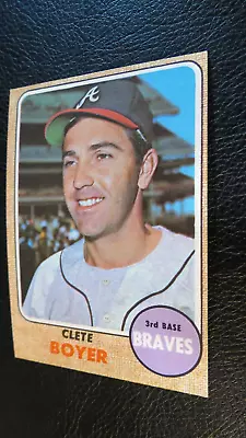 1968 TOPPS BASEBALL SET #550 Clete Boyer Atlanta Braves EX Oc • $0.20