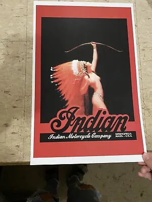 Vintage Indian Motorcycle Poster Advertisement A322 • $14.95