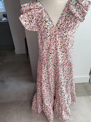 Nasty Gal Sz 8 Floral Maxi Ditsy Print All Cotton Cottage Core Dress New • £7.50