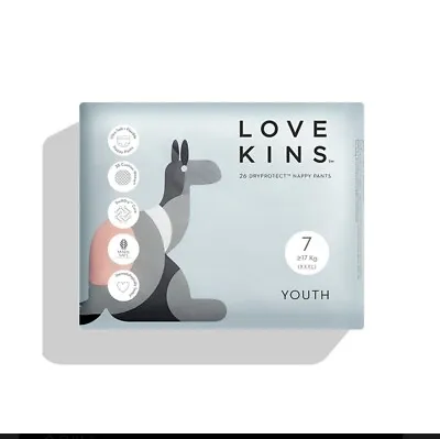 Lovekins  Dryprotect™ Youth Nappy Pants( 26 Pack) XXXL 17+kg • $22.99