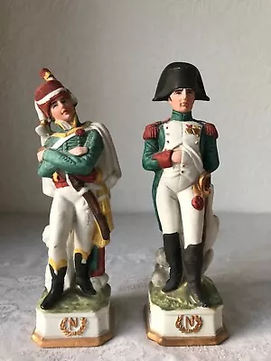 £9.99 • Buy Vintage Capodimonte Style Napoleonic Bisque Porcelain Soldiers Figurines