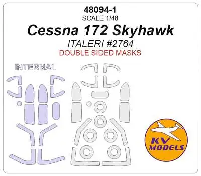 KV Models 1/48 Cessna 172 Skyhawk Paint Masking For Italeri #2764 (Doublesided) • $10.50