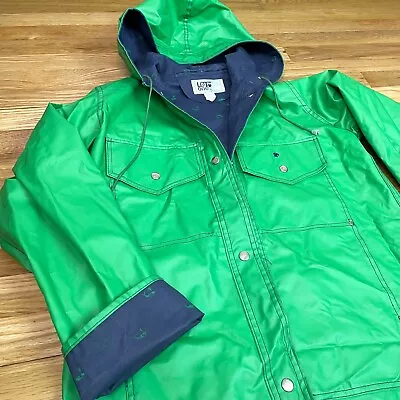 Vintage 80s Waterproof Whale Raincoat Jacket Womens Medium Green Lot One Boston • $20.28