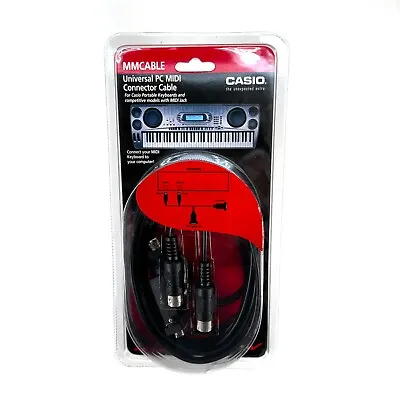 Casio MMCABLE Universal PC MIDI Connector Cable For Poratable Keyboards W/ Jack • $18.99