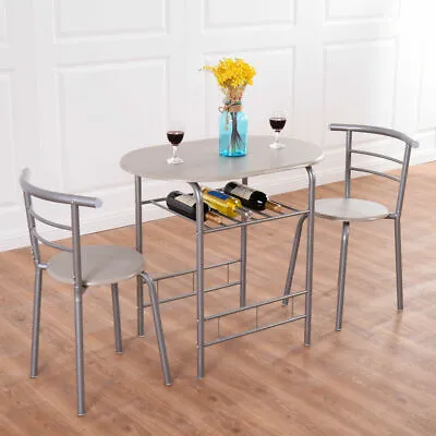 3 Piece Dining Set Table 2 Chairs Bistro Pub Home Kitchen Breakfast Furniture • $79.99