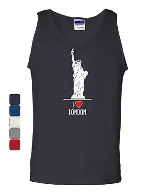 I Love London Tank Top Funny New York Statue Of Liberty Tourist Sleeveless • $19.95