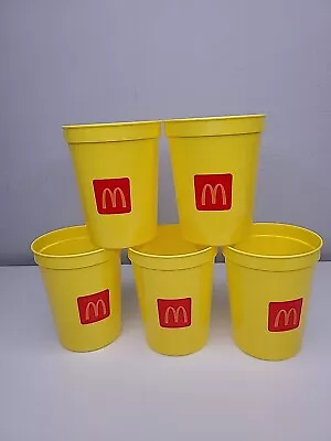 Mcdonalds Yellow Plastic Cup  Set Of 5 • $14.99