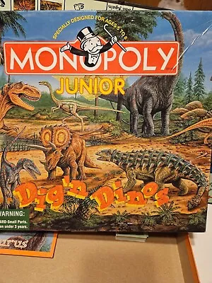 Vintage Monopoly JR Dig'n Dinos Fun Board Game Great Condition Educational Game • $9.99