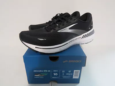 Brooks Adrenaline GTS 23 D Black/White/Silver Mens Running Shoes Size 10 • $99.99