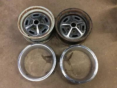 Dodge Plymouth 14X6 Magnum 500 Wheels Rims PAIR Factory Chrome  • $124.99