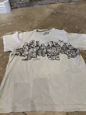 Men Marc Ecko Beige Short Sleeve Shirt Size Medium • $10