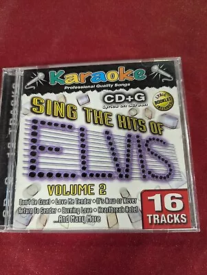 Sing The Hits Of Elvis 2 - Audio CD+G KARAOKE Lyrics On Screen 16 Tracks W/ Book • $8.99