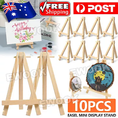 10PCS Easel Mini Display Easel Tabletop Canvas Frame Wooden Display Stand AU • $10.95