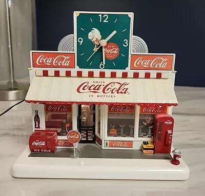 1999 Danbury Mint The Coca Cola Soda Fountain Clock Night Light W/ Pwr Adapter • $150