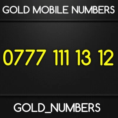£200 • Buy Gold 0777 Golden Easy Vip Diamond Platinum 0777 Mobile Number 07771111312