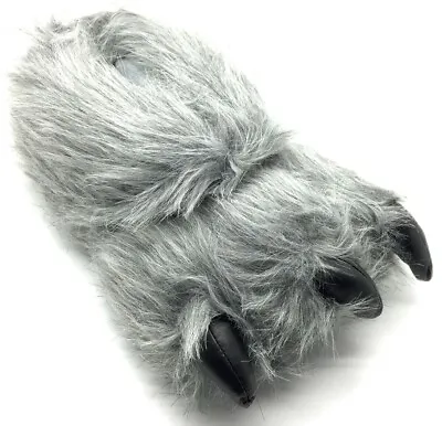 Unisex Novelty Monster Claw Animal Slippers Grey • £14