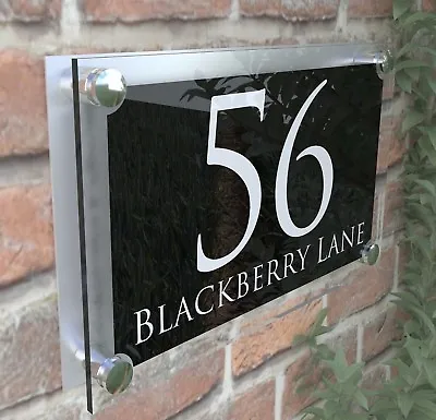 Large Contemporary House Sign Plaques Door Number 1 - 999 Address Door Numbers • £14.99