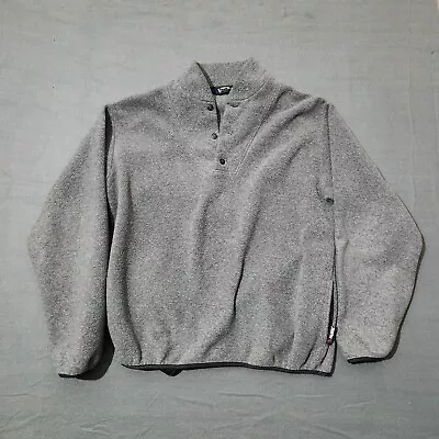 Vintage Eddie Bauer Ebtek Mens Fleece Sweatshirt Gray Size Large Made In USA • $24