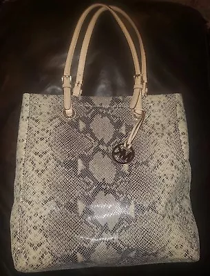 Michael Kors Python Snake Leather Hobo Tote Handbag • $149.99