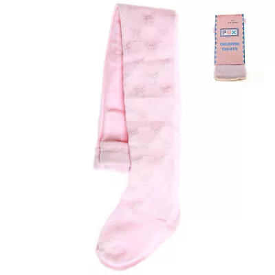 £5 • Buy NB - 5 YRS PEX Baby Girl Pink Tights Angel Pattern Deco High Quality Winter Warm