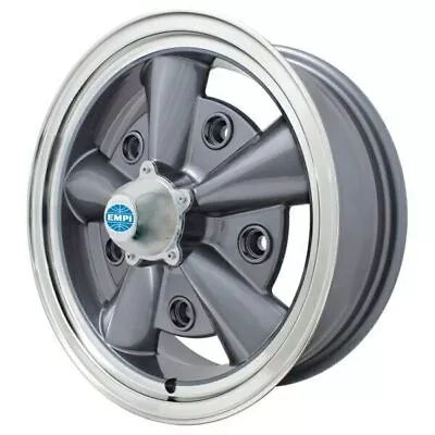 15  X 5-1/2  Vw Bug 5 Lug Anthracite Empi 5-Rib Wheel Includes Cap-Valve Stem • $214.95