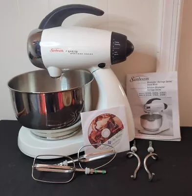Sunbeam Mixmaster Heritage Series White Countertop Stand Mixer 2350 Barely Used • $69.99