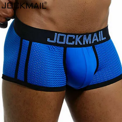 JOCKMAIL Men's Underwear Boxer Breathable Mesh Boxers Trunk Sexy Pouch Panties • $9.99