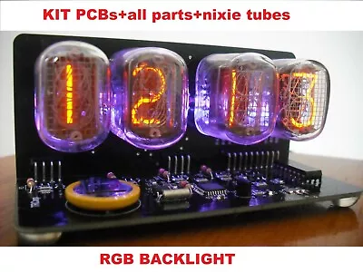 £57.43 • Buy Nixie Tube Clock KIT With IN-12 Tube LED RGB Backlight Black PCB
