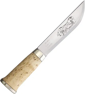 Marttiini 250010C Lapp 250 6.25  Etched Stainless Blade Birch Handle Fixed Knife • $96.38