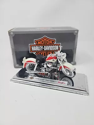 Vintage Maisto Harley Davidson 1958 FLH DUO-GLIDE 1:18 Die Cast W/ COA Box 2003 • $24.99