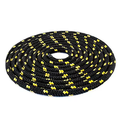 Black Polypropylene Rope Braided Cord Line Sailing Boating Camping Yachting HQ • £59.71