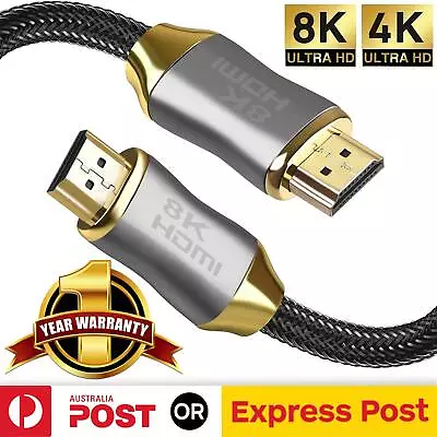 Premium HDMI Cable V2.1 V2.0 8K 4K Ultra HD XBOX PS4 PS5 TV High Speed HEC ARC • $12.50