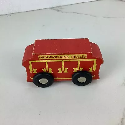 Holgate Toys Mr. Rogers Neighborhood Trolley Wooden Commemorative Edition 3  • $19.99