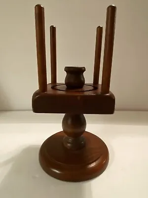 Wooden Hand Made Lathed Turned Cottage Core Hurricane Taper Candle Holder  • $22.99