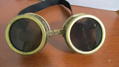 SteamPunk  Bronze Colored GOOGLES / GLASSES Halloween Accessory • $13.49